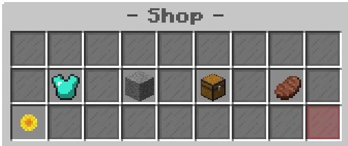Server shop menu