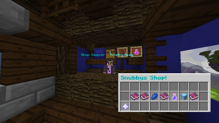 Snubby's rotating shop